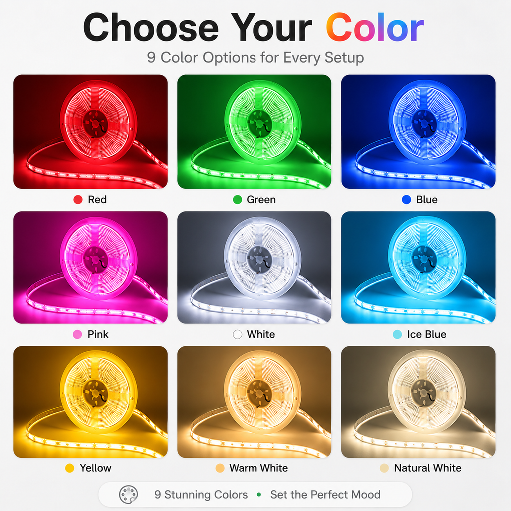 USB COB LED Light Strip – Touch Dimmable, Ultra Bright, Flexible Lighting