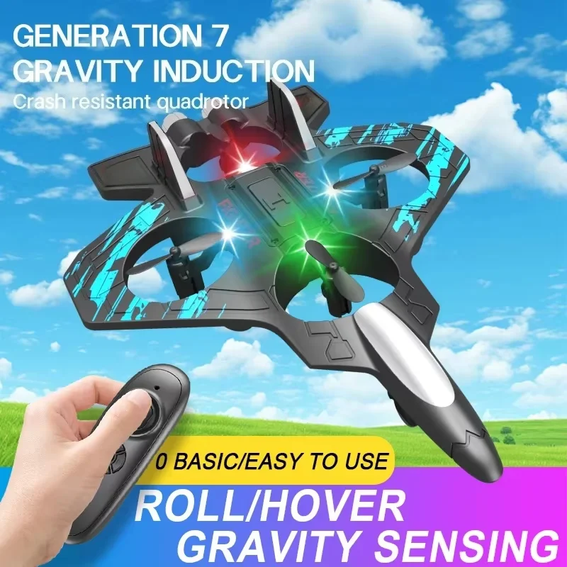 RC Stunt Fighter Drone 2.4G Remote Control LED Flying Plane Toy Kids Adults UK - Faraib Enterprise