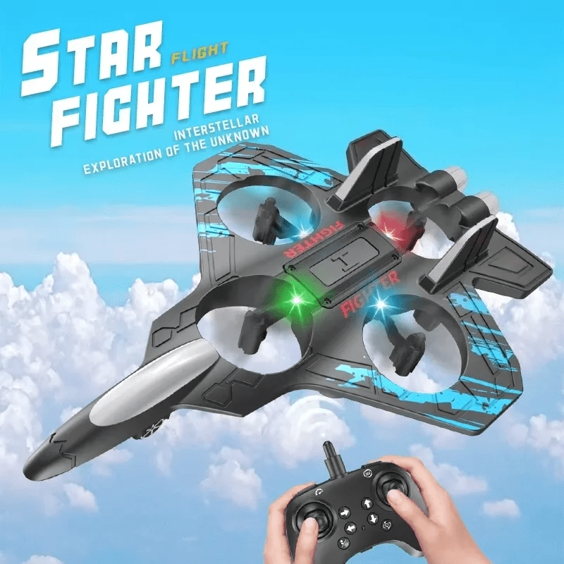 RC Stunt Fighter Drone 2.4G Remote Control LED Flying Plane Toy Kids Adults UK - Faraib Enterprise