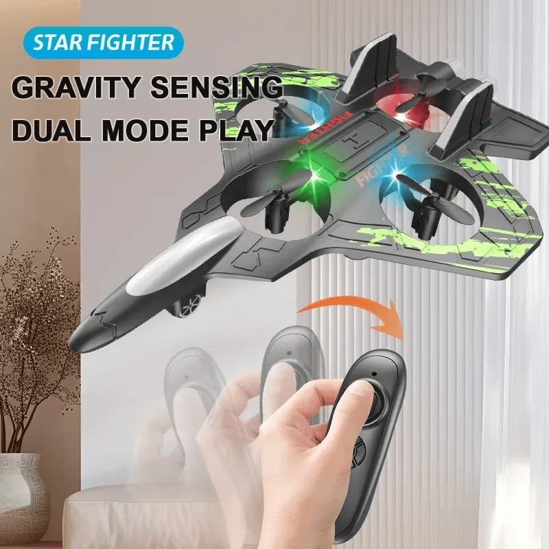 RC Stunt Fighter Drone 2.4G Remote Control LED Flying Plane Toy Kids Adults UK - Faraib Enterprise